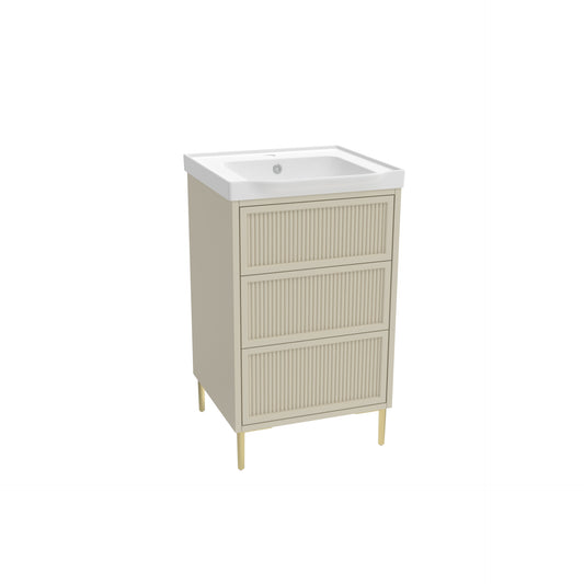 Scudo Bota 500/600/1000mm Floor Standing  Fluted Cabinet & Basin