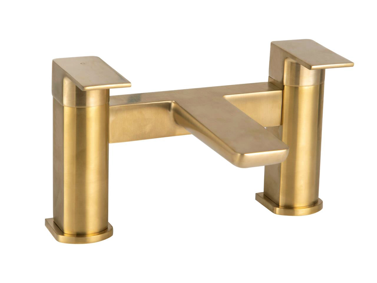 Scudo Muro Brushed Brass Taps