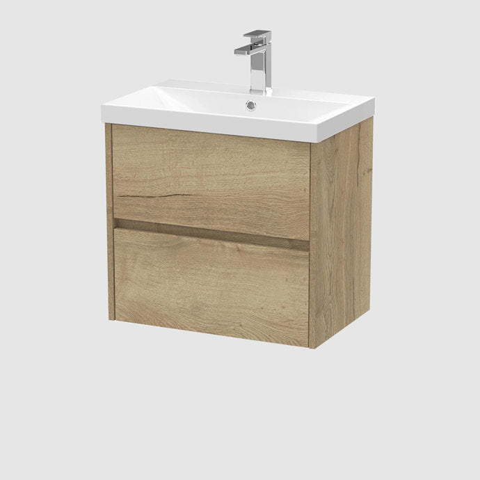 Havana 500/600/800mm 2 Drawer Wall Hung Basin Cabinet