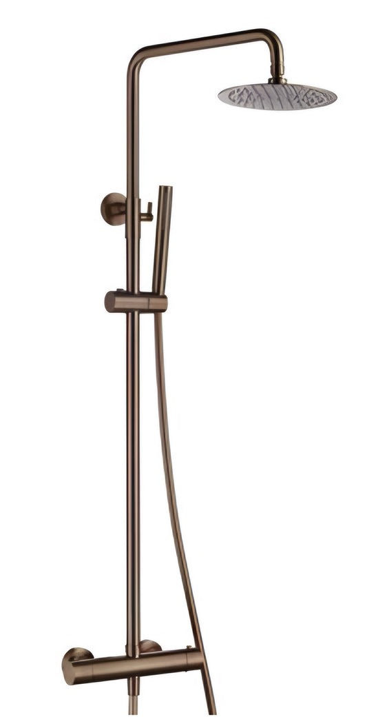 Alan T. Carr Round Thermostatic Aula Cool Touch Bar Shower Bronze SHO210