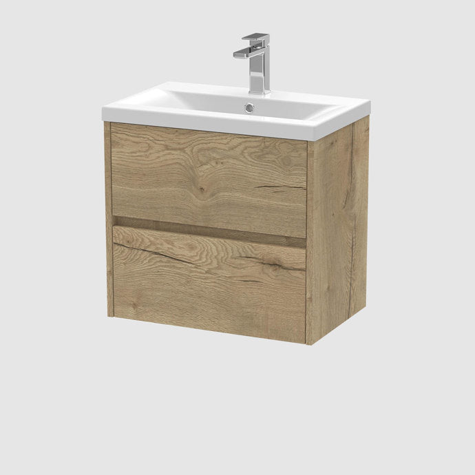 Havana 500/600/800mm 2 Drawer Wall Hung Basin Cabinet