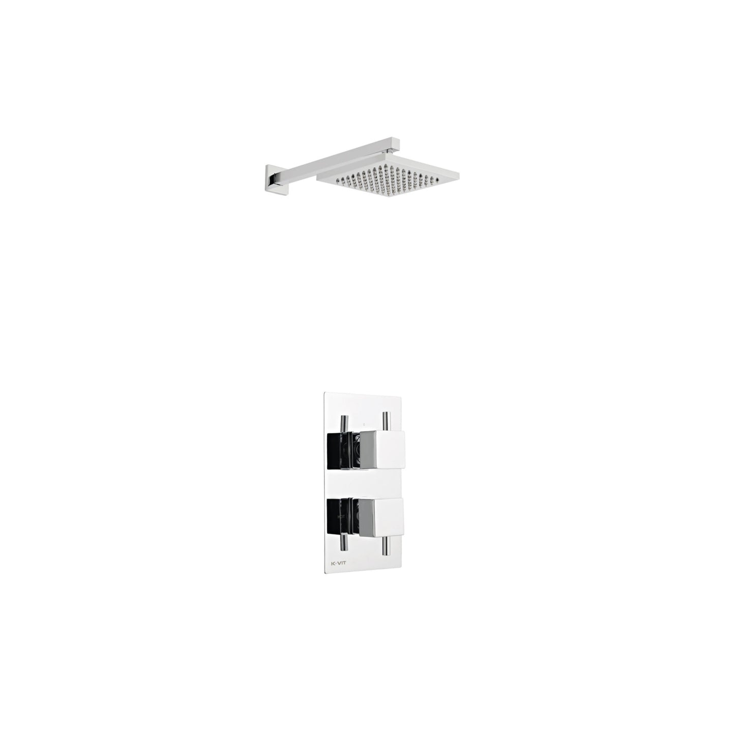 Pure Option 2 Thermostatic Concealed Shower with Fixed Overhead Drencher