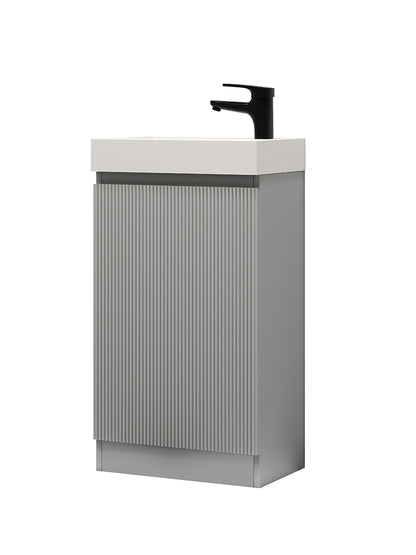 Giavani Como Floor Standing 450mm Cloakroom vanity Unit & Basin Matt Grey