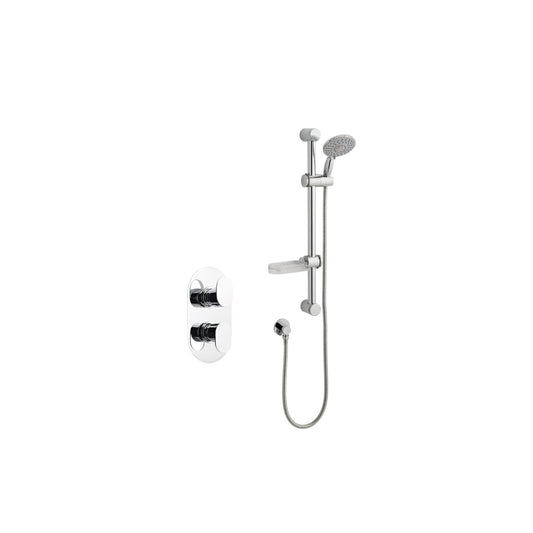 Logik Option 1 Thermostatic Concealed Shower with Adjustable Slide Rail Kit