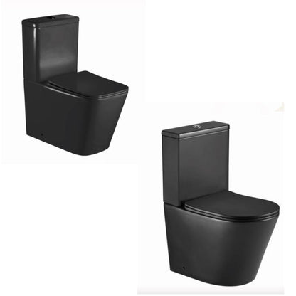 Black Close To Wall Rimless Toilets