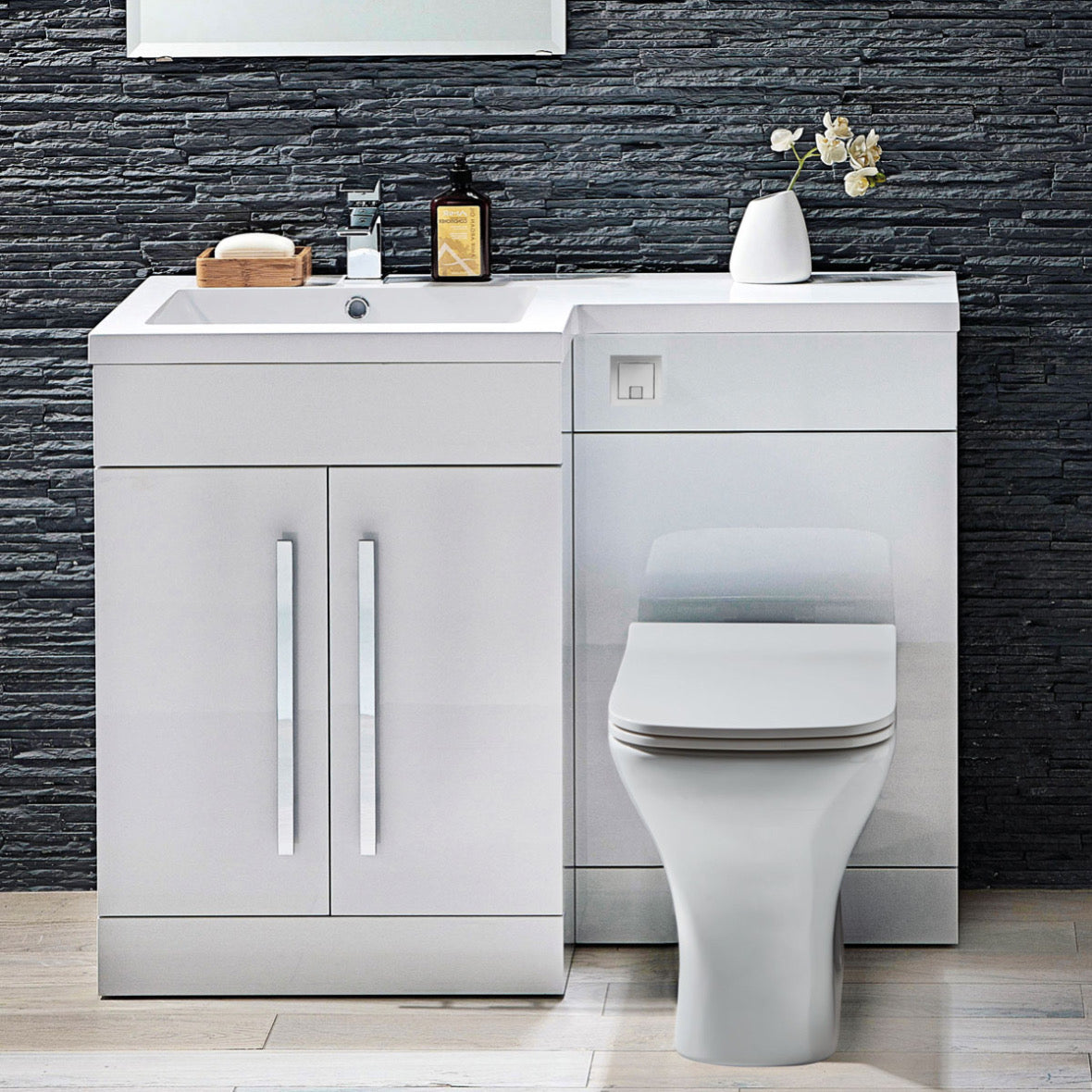 Scudo Lili 1100mm L Shape Combination Furniture Pack. Everything included