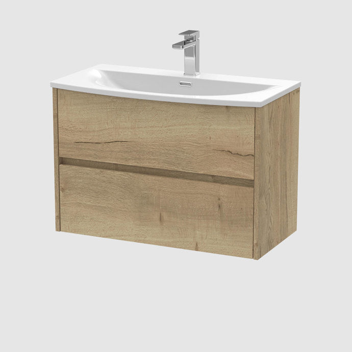 Havana 500/600/800mm 2 Drawer Wall Hung Basin Cabinet