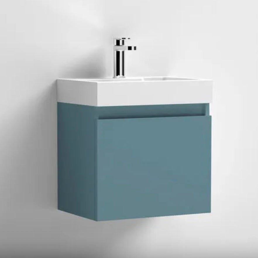 Merit Slimline 500mm Wall Hung Vanity and Basin