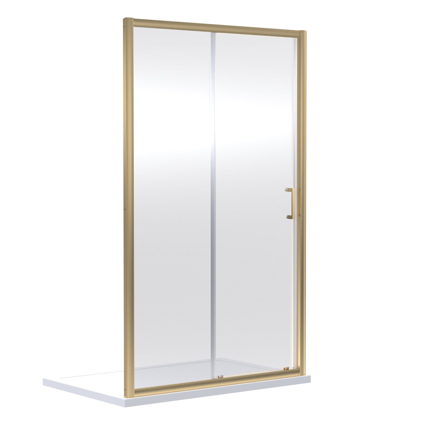 Rene Brushed Brass 6mm Single Sliding Door