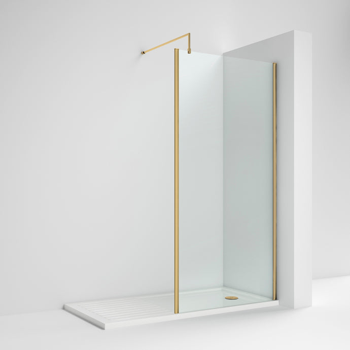 Nuie Brushed Brass Outer Frame Wetroom Screens