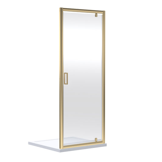 Nuie Choices Ensky 6mm Pivot Door Brushed Brass