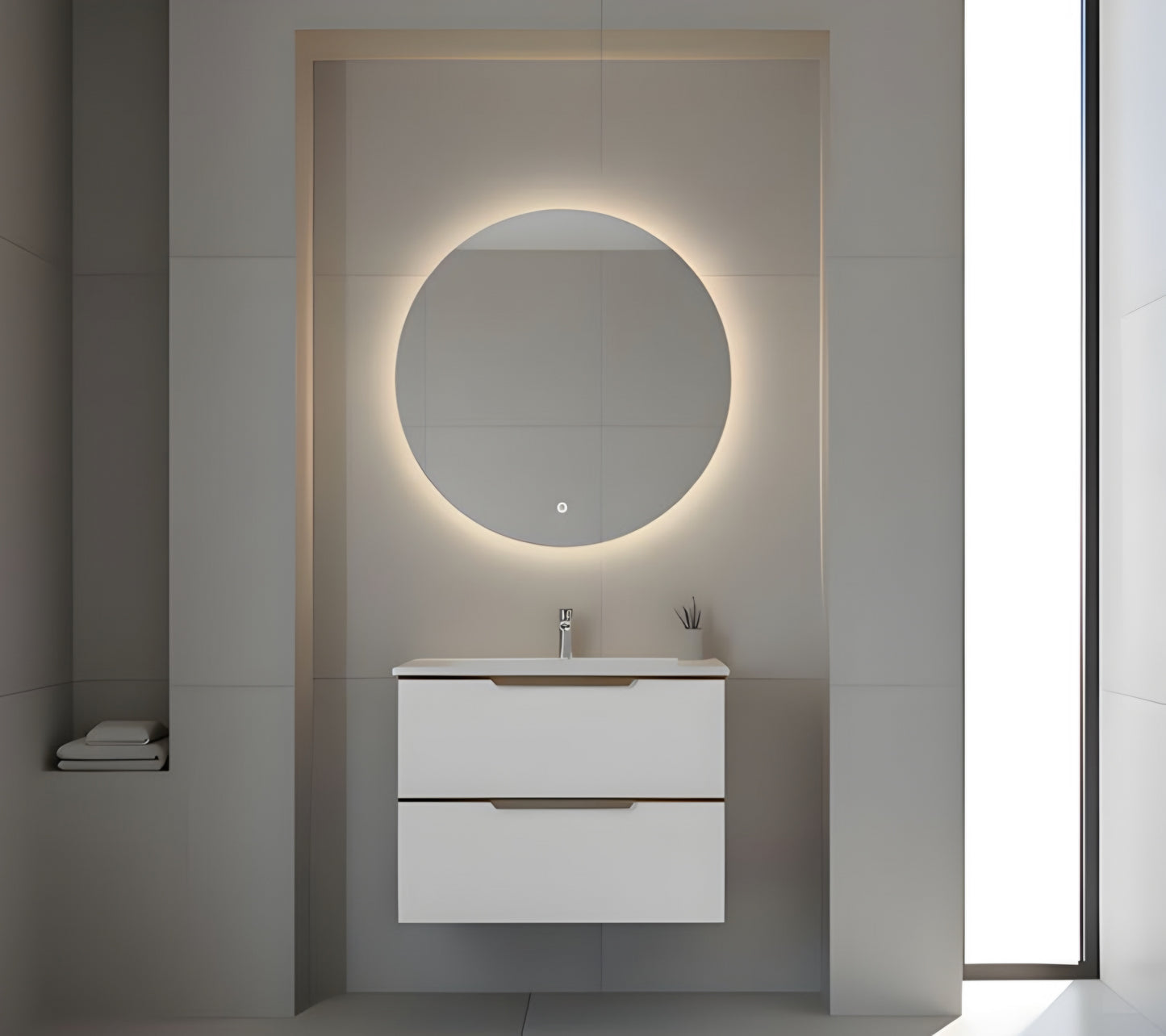 Alan T. Carr Aspen White Wall Hung Tall Unit