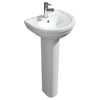 K Vit Bijoux 550mm 1th Basin & Pedestal