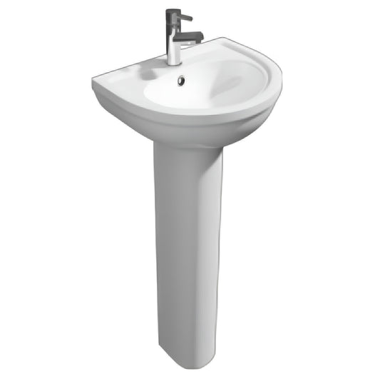K Vit Bijoux 550mm 1th Basin & Pedestal