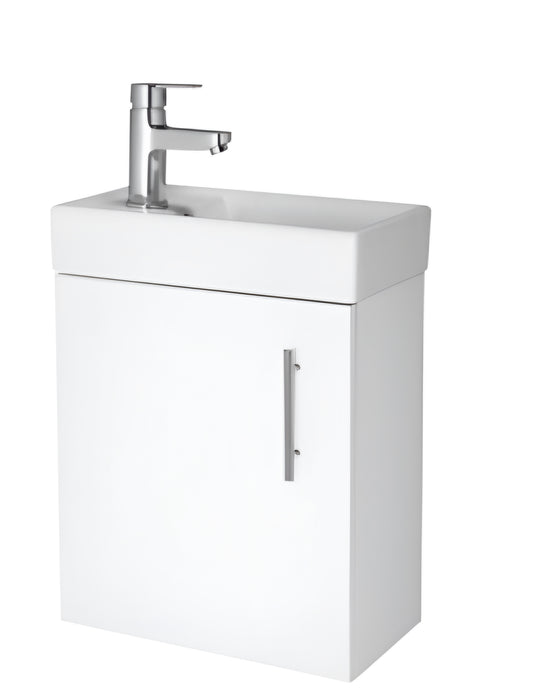 Alan T. Carr Cube White Cloakroom Wall Hung Unit & Basin