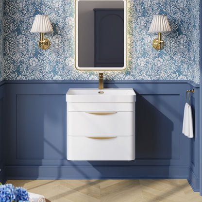 Nuie Parade Wall Hung 2 Drawer Unit 600/800mm. Various Colors