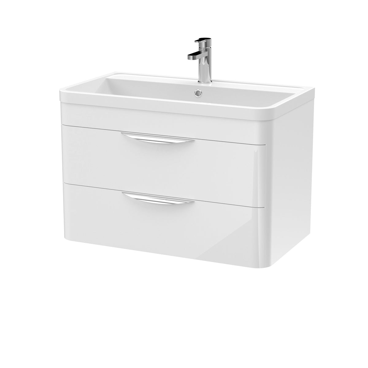 Nuie Parade Wall Hung 2 Drawer Unit 600/800mm. Various Colors