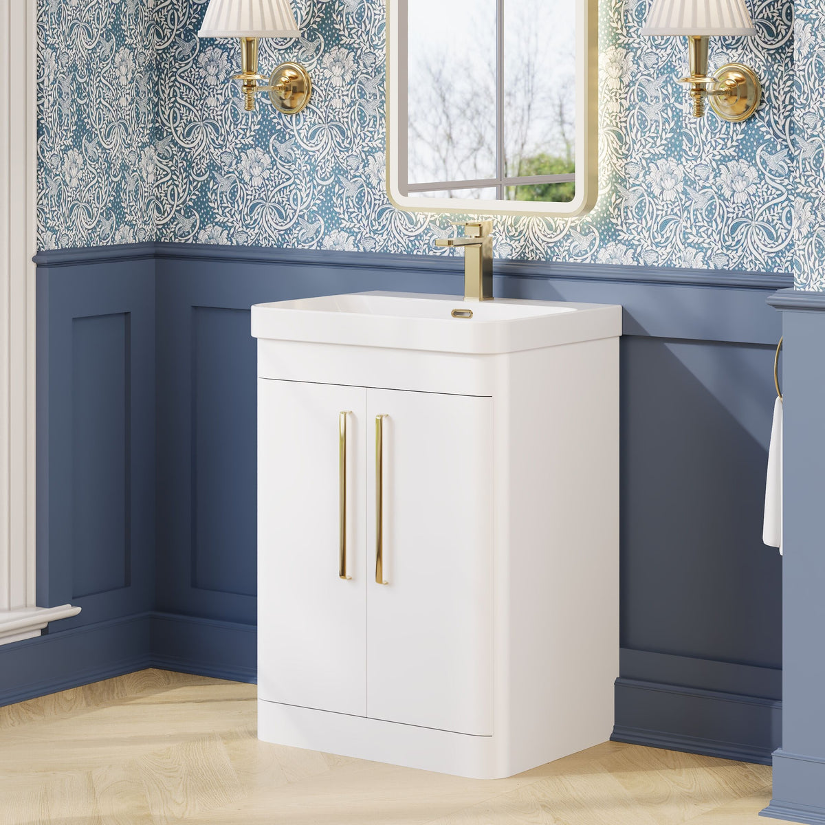 Nuie Parade Floor Standing 2 Door Unit 600mm. Various Colors