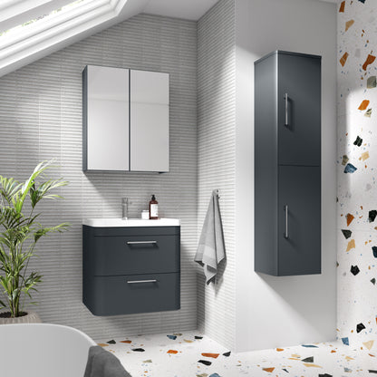 Nuie Parade Wall Hung 2 Drawer Unit 600/800mm. Various Colors