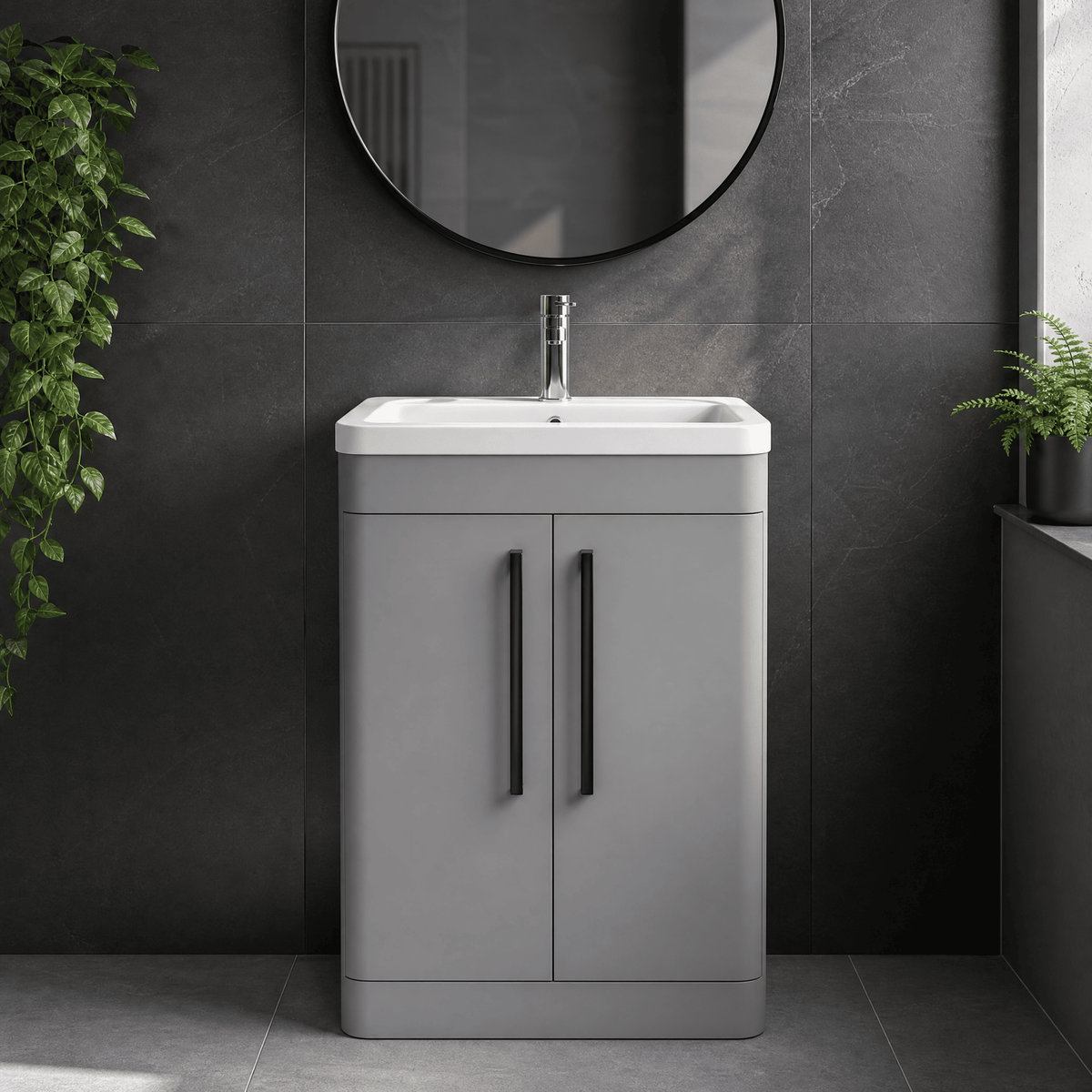 Nuie Parade Floor Standing 2 Door Unit 600mm. Various Colors