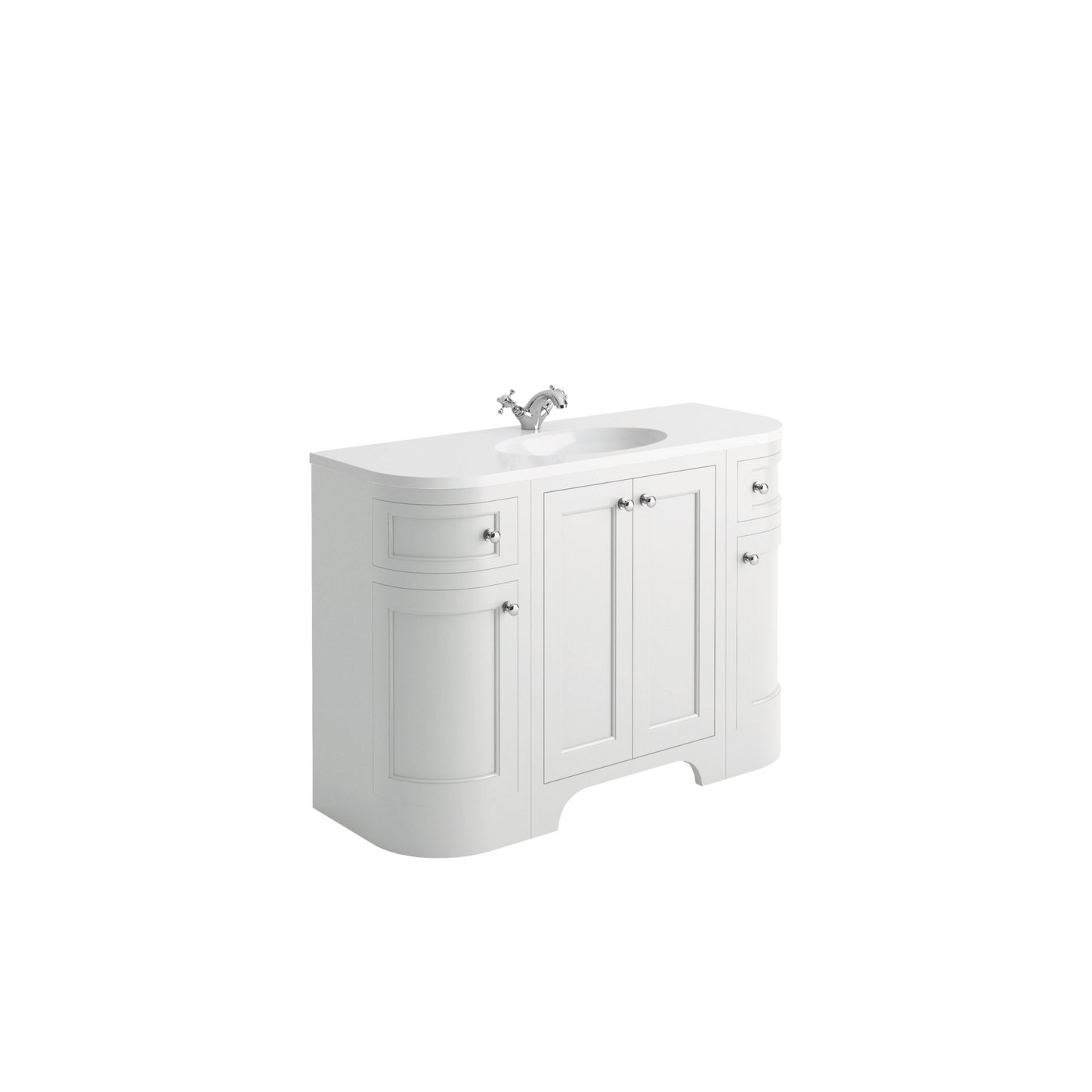 Scudo Harrogate Brunswick 1200 Curved Floor Cabinet & Basin
