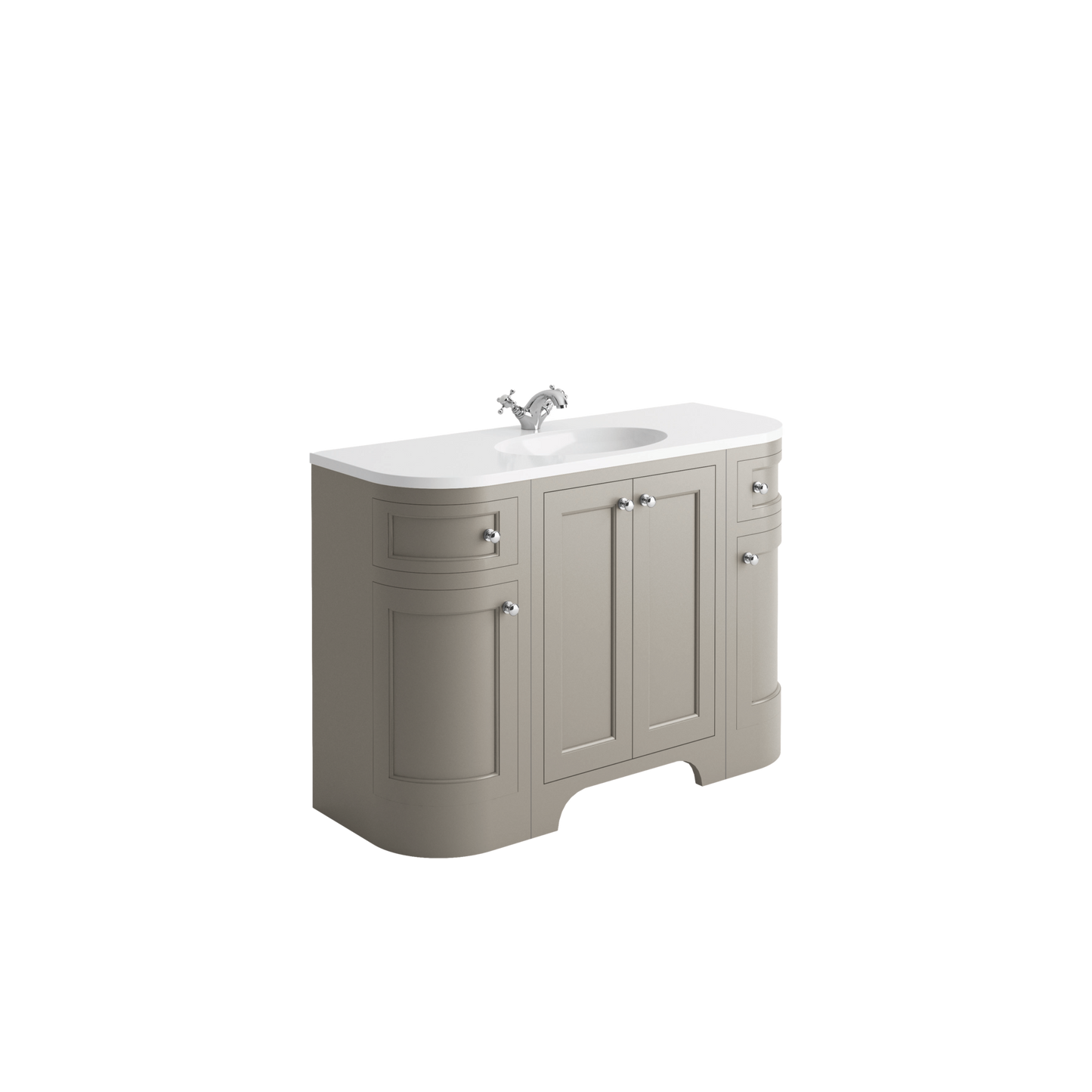 Scudo Harrogate Brunswick 1200 Curved Floor Cabinet & Basin