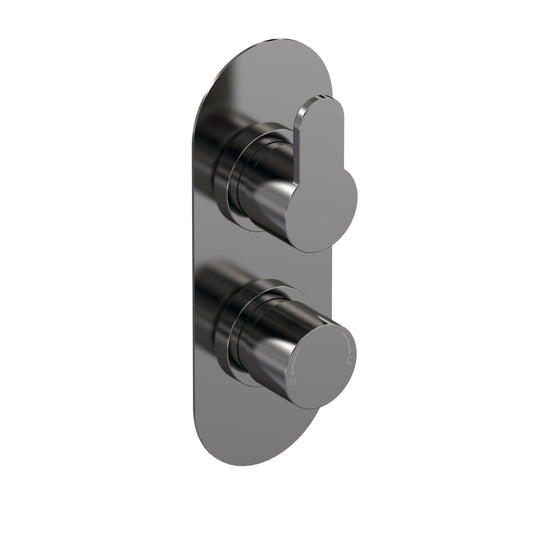 Nuie Arvan Pewter Round Showers