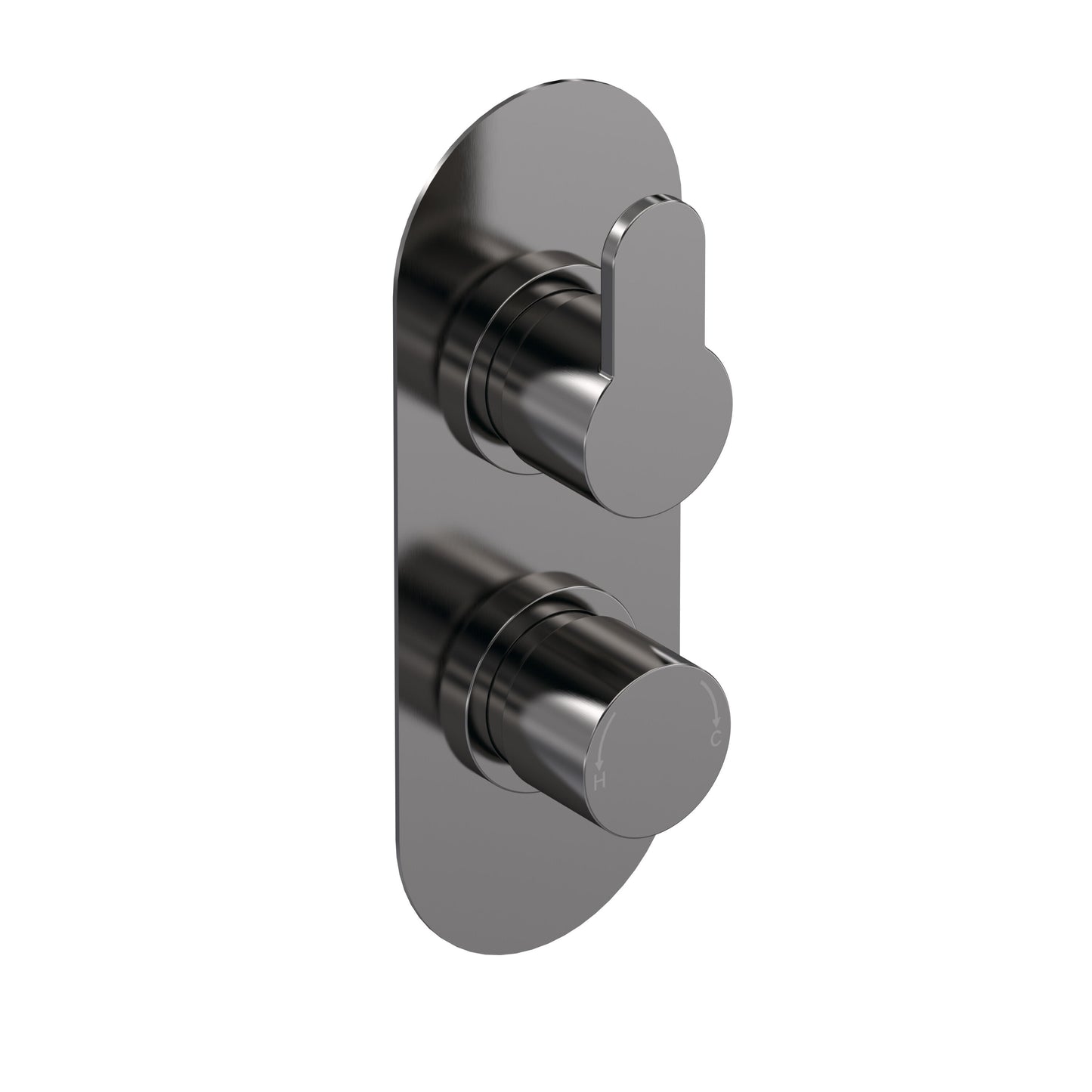 Nuie Arvan Pewter Round Showers