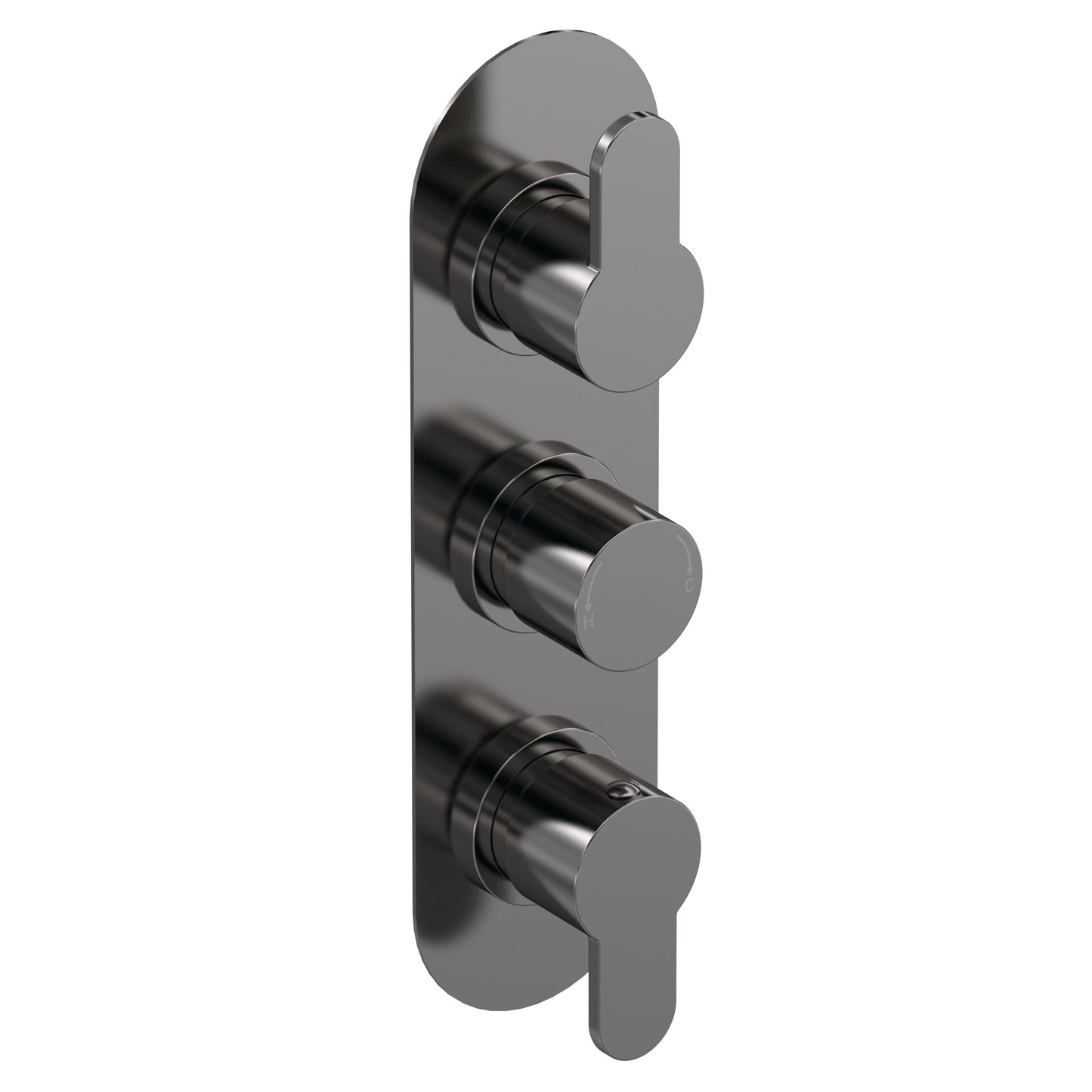 Nuie Arvan Pewter Round Showers