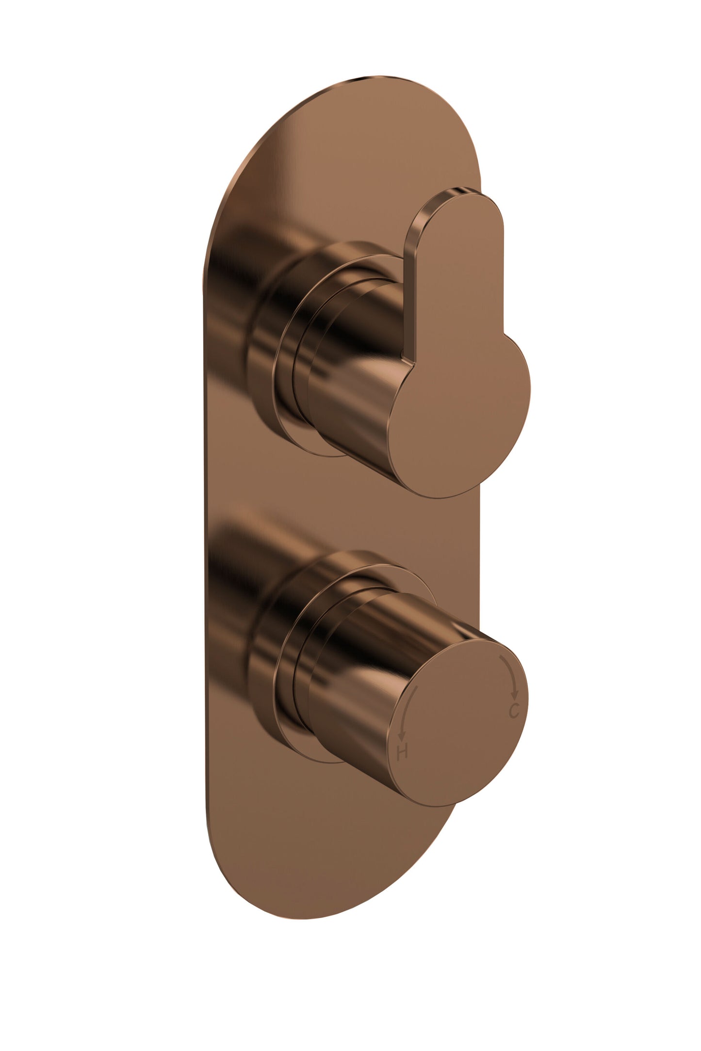 Nuie Arvan Brushed Bronze Round Showers