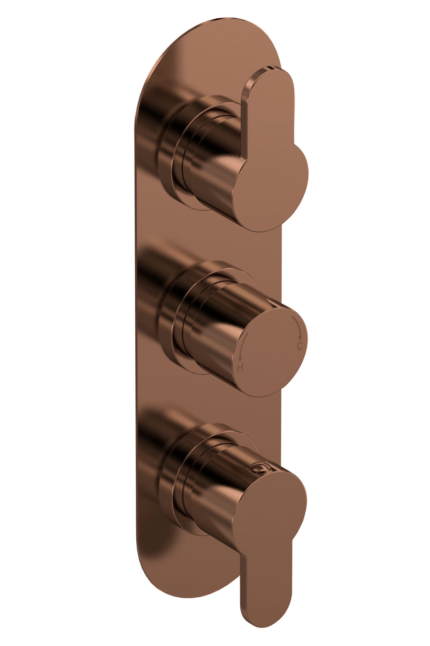 Nuie Arvan Brushed Bronze Round Showers