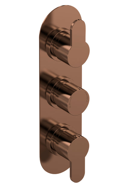 Nuie Arvan Brushed Bronze Round Showers