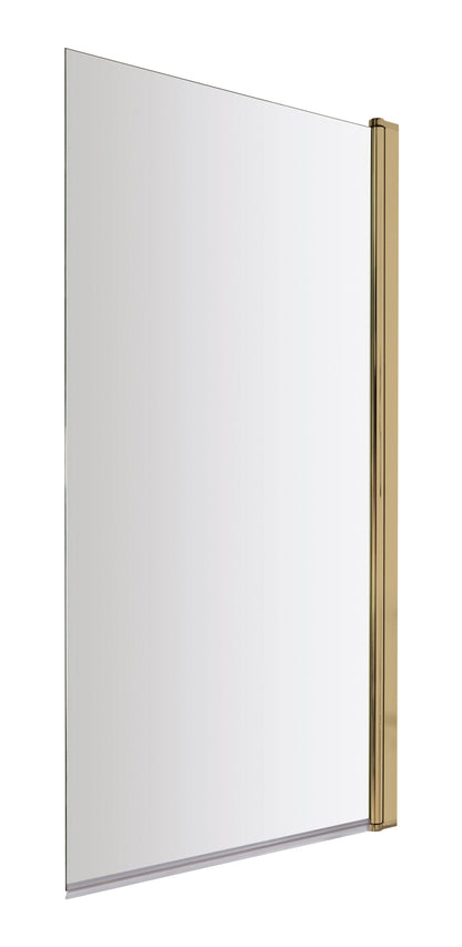 Nuie Brushed Brass Bath screens 6mm
