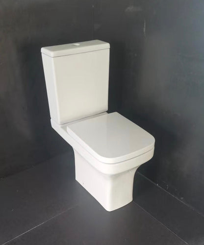 K Vit Ozone Square Rimless C/C Pan, Cistern & Seat