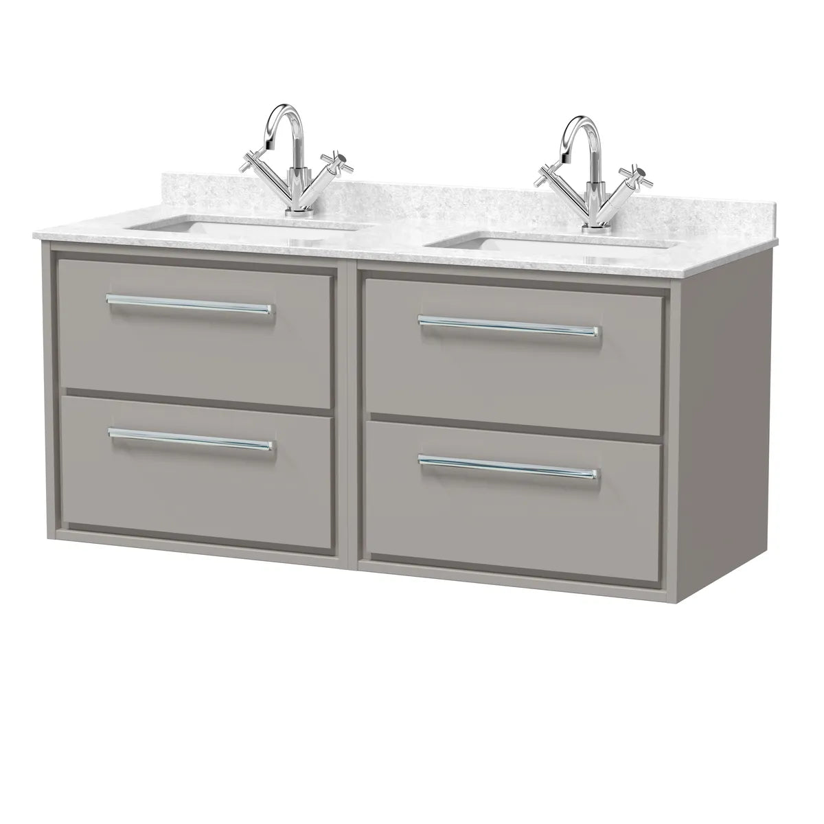 Lille 1200mm Wall Hung Twin Vanity