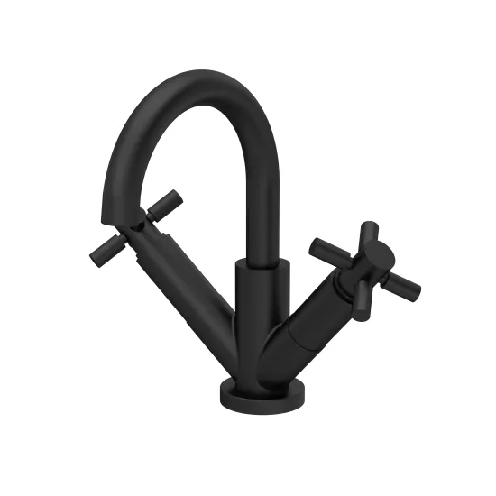 Tec Crosshead/Lever Black Basin/Bath Taps