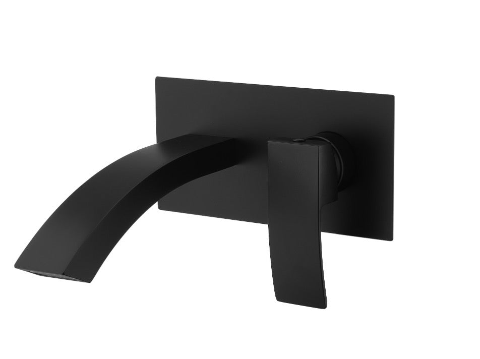 K Vit Fiuto Nero Wall Mounted Basin Mixer