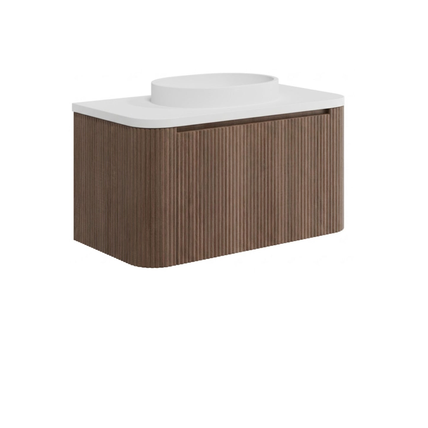Scudo Linear Curve 600/900mm Wall Hung Cabinet & Countertop Basin