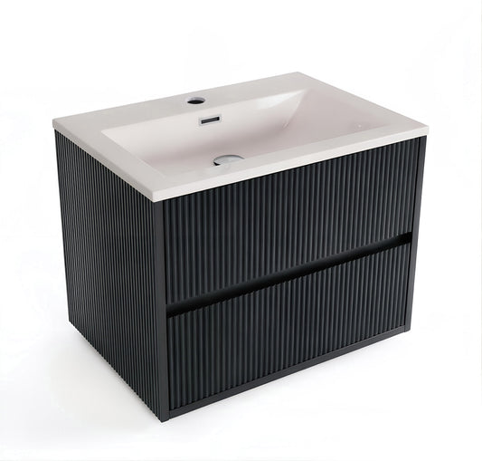 Scudo Linear Square 600/800mm Wall Hung Cabinet & Basin