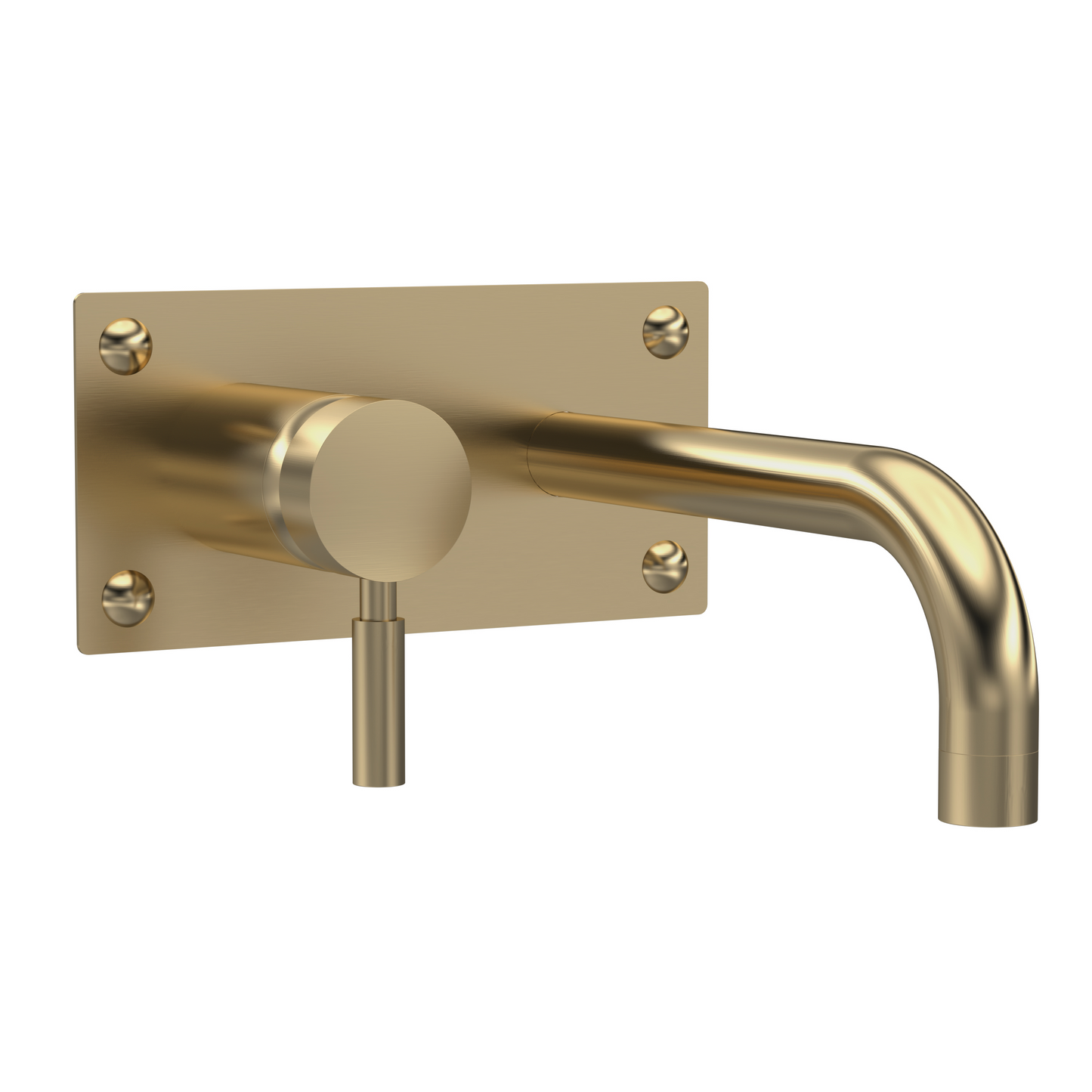 Tec Crosshead/Lever Brushed Brass Basin/Bath Taps
