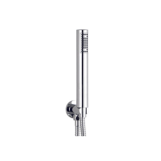 K Vit Round Outlet Elbow with Wall Bracket, Flex & Handset