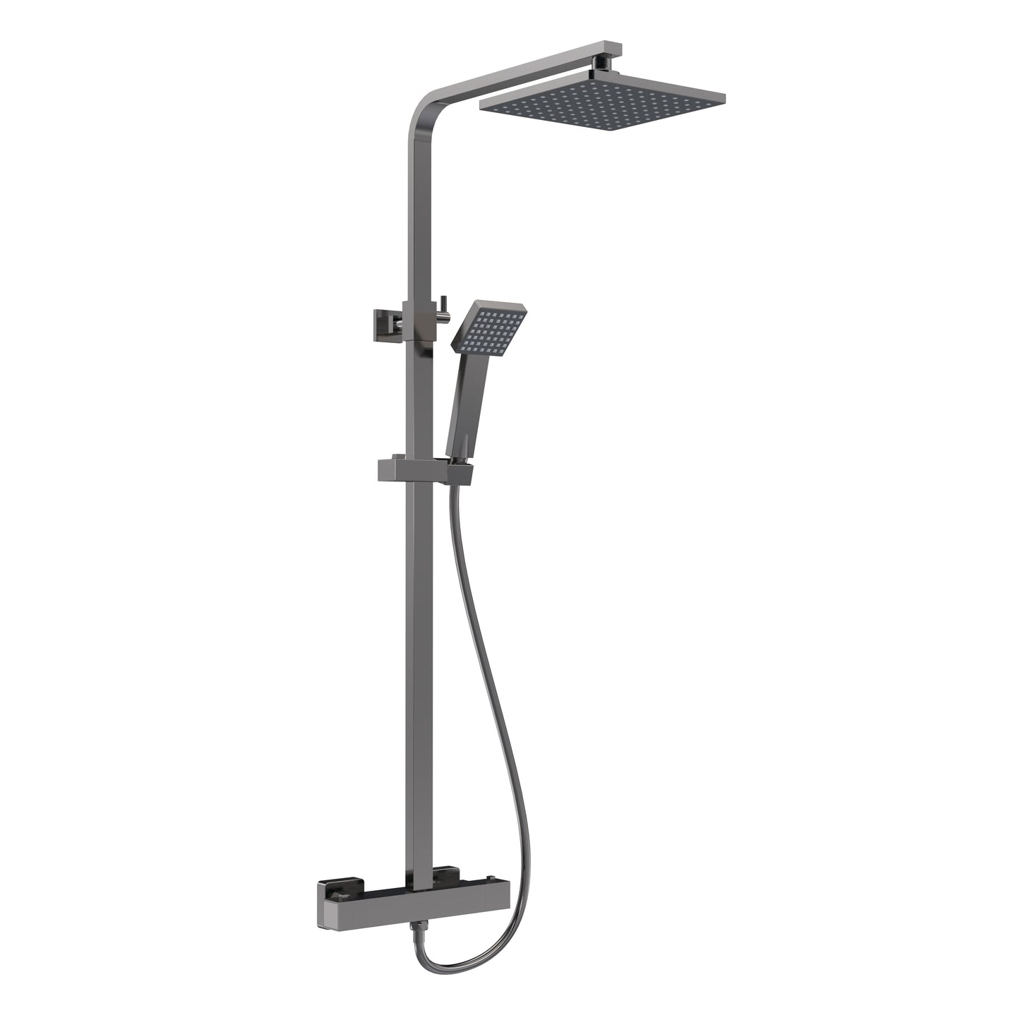 Nuie JTY786 Square Pewter Bar Shower with Drencher