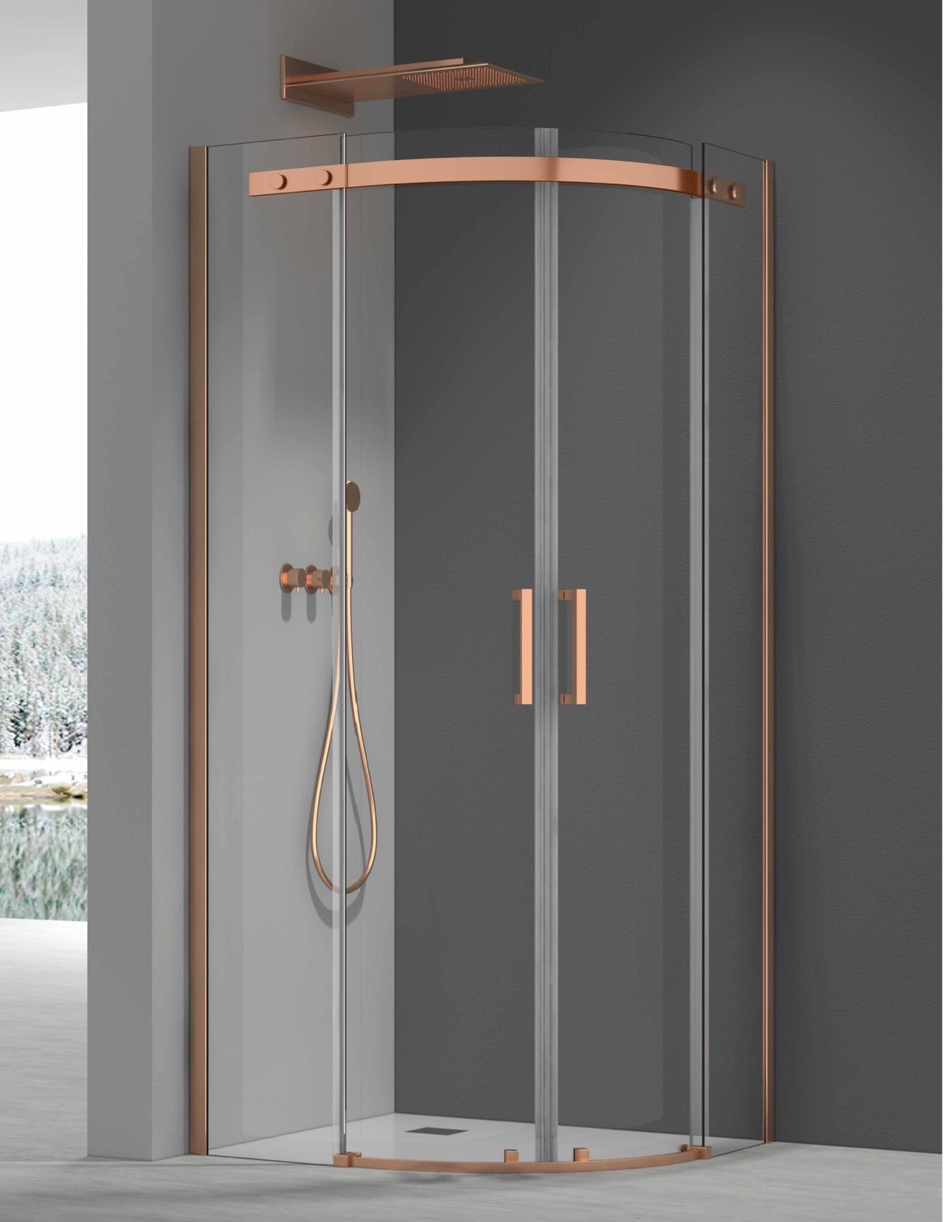 Alan T. Carr Elite 8mm Brushed Bronze 2 Door Quadrant 900