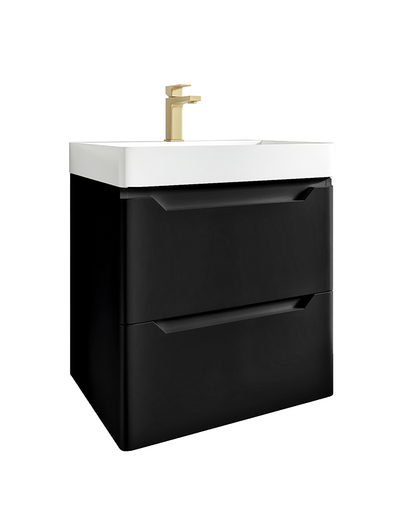 Giavani Sienna Wall Hung 600/800mm Vanity Matt Black