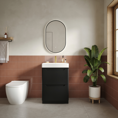 Giavani Sienna Floor Standing 600/800mm Vanity Matt Black