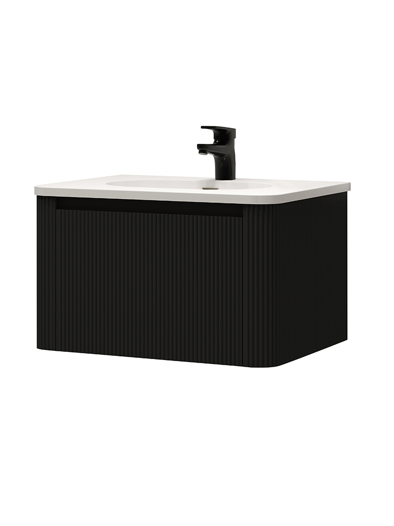 Giavani Como Wall Hung 600/800mm Vanity Matt Black