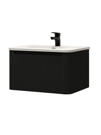 Giavani Como Wall Hung 600/800mm Vanity Matt Black