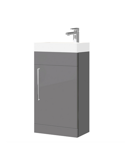 Giavani Edge Floor Standing 400mm Cloakroom Vanity Set
