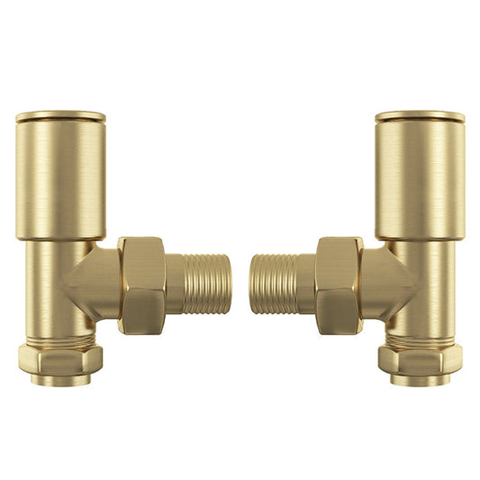 Brushed Brass Straight Valves