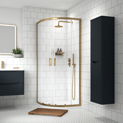 Lucie 8mm Quadrant Brushed Brass